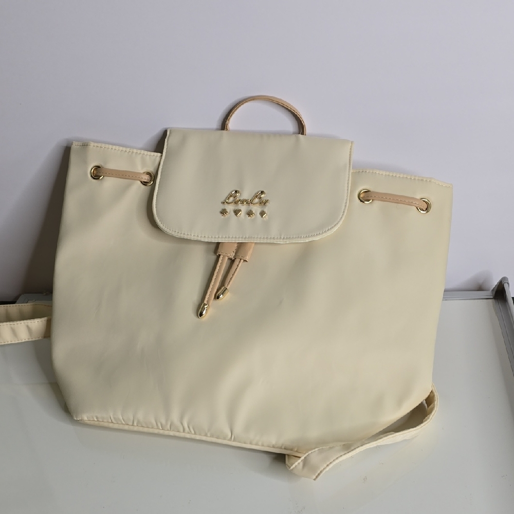 LouLu Womens Cream Block Bag  Backpack Nwot